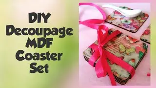 DIY Decoupage MDF Coaster Set