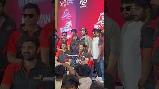 #akhil & #thaman mass looks at #ccl #jersey launch event #cricket #celebrity #trending #viralvideo