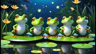 Seven Little Frogs Sing a Song 🐸7️⃣ | Funny Nursery Rhyme for Kids