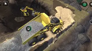 #constructionsimulator3  descarregando cascalho na rampa de acesso com caminhão basculante Bell-B45E