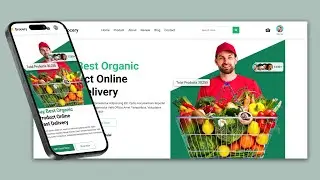 Full Grocery Website Design | Part 1: Home Page | DM 007 | Responsive Website