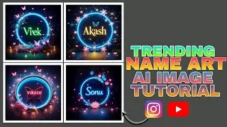 HOW TO CREATE 3D NAME ART AI IMAGE // VIRAL TRENDING NAME ART AI IMAGE KAISE BANAYE #video