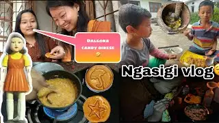 Ngasigi oiba vlog/ SQUID GAME dalgona candy/ cachar/ manipuri/