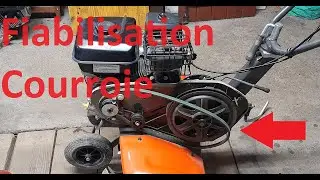 Fiabilisation courroie qui déraille sur motobineuse husqvarna tf 335 325 225 120 224 435 motoculteur