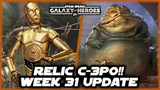 Relic C-3P0!  Week 31, Farming Jabba the Hutt Free to Play in Star Wars Galaxy of Heroes!