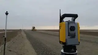 Trimble Accugrade 3D UTS on CAT 160K grader