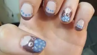 Tutorial: Easy Dotted Owl Nail Art