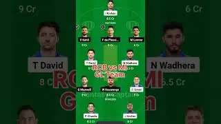 RCB vs MI Dream11 Prediction Best GL Team IPL Match Today #shorts #shortvideo #kkr