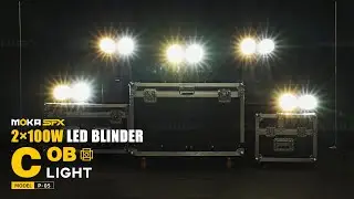MOKA SFX 2x100W LED Audience Blinder COB Light - Stage Lighting show