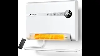 Wall Heater, Space Heater for Bedroom, 1500W PTC Fast Heating Electric Heaters for Indoor Use