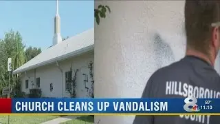 Riverview church vandalized with swastikas, racist, satanic graffiti