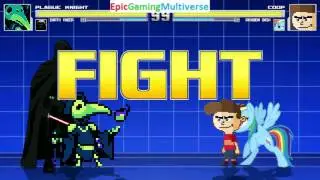 Rainbow Dash & Cooper Burtonburger VS Plague Knight & Darth Vader In A MUGEN Match / Battle / Fight