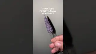 Swatching reflective glitter gel polish for New Year&rsquo;s Eve nails, diy nails at home, nye nail inspo