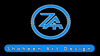 ZIA Logo Design | Shaheen Art Design | Modern Blue Neon Logo Tutorial#youtubeshorts #logodesign 