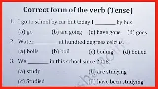 Correct form of the verbs  | Tense exercise | English grammar practice | Diligent Shiksha Point |