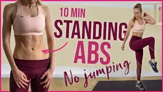 10 MIN STANDING AB WORKOUT at home! (NO JUMPING)