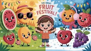 The Great Fruit Festival: Meet the Heroes of Summer and Winter! 🍉🍊❄️☀️| Children's stories