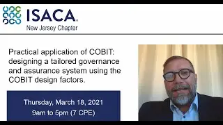 ISACA NJ COBIT Deep Dive Promo