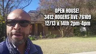 Open House!3412 Rogers AVE Fort Worth,TX, Dec.13-14th 2pm-4pm Historic Home close to TCU w/basement!