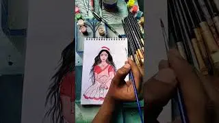 Navratri 2nd Day Maa Brahmacharini 🔱 #shorts #maabrahmacharini #painting @HarshKumarsinghH1