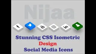 CSS Isometric Design Social Media Icons (HTML,CSS)