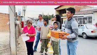 ✨5a parte_Programa Padrinos de Año Nuevo 2026💫repartiendo deliciosos combos de pollo 🍗