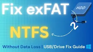 Convert exFAT to NTFS Without Losing Data! (Safe Backup & Format Guide)