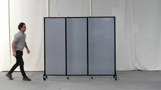 Afford A Wall - Sliding Polycarbonate Privacy Screen - Portable Partitions Australia