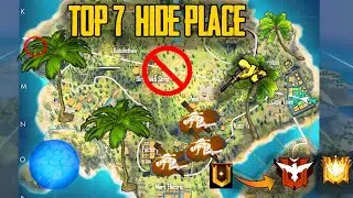 TOP 7 HIDE PLACE [YOU NEVER KNOW] FREE FIRE BEST HIDE PLACE||RANK PUSHING TIPS AND TRICKS IN TAMIL||