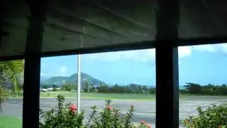 WinAir Flight taking off - Nevis to St. Maarten in the Caribbean