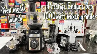 Prestige Endura Pro Multi Functional food processing attachments Watts 1000 Juicer Mixer Grinder