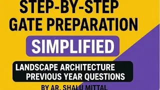 GATE 2026 Architecture and Planning l Step by Step | Landscape Architecture