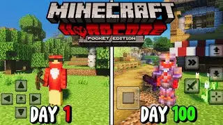 I Survived 100 Days in Minecraft Hardcore on My Phone