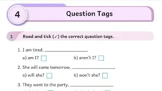 Thiran 7th English workbook lesson 4  question tags unit 4 grade level answers 