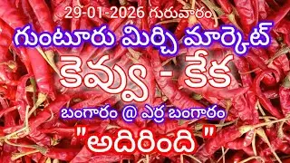29-01-2026 గురువారం గుంటూరు మిర్చి మార్కెట్ రేట్లు ఏ విధంగా ఉన్నాయో తెలుసుకోవాలి అని వుందా?