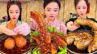 ASMR MUKBANG spicy Pork Bellly Soothing Sounds While Enjoying Delicious 먹방 모음이 팅쇼 리얼 사운드 #396