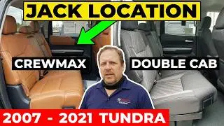 Местонахождение домкрата и инструментов для домкрата Toyota Tundra. Двойная кабина и экипаж.