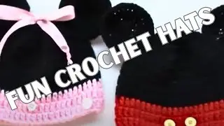 How to Crochet Mickey & Minnie Mouse Inspired Hats for Kids | Easy Beginner Crochet Tutorial