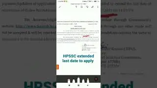 hpssc extended last date 2022/hpssc updates 2022#hpssc #shorts#govt job india 2022