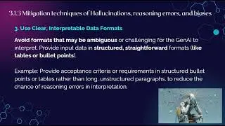 3.1.3 Mitigation techniques of Hallucinations, reasoning errors, and biases