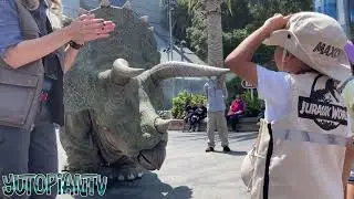 Jurassic World Triceratops Dinosaur Encounter 🦕 Universal Studios Hollywood