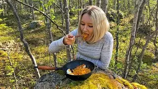 Epic Forest Feast ASMR 🌲🍲 Girl Eating Delicious Food in Nature Mukbang