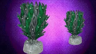 Beautiful plastic recycling. Vase made from a plastic bottle.
