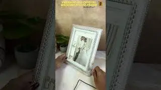 ✨ Premium LED Crystal Wedding Photo Frame ✨💍 Perfect for Wedding & Anniversary Gifts 🎁🌟