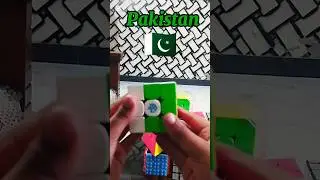 Pakistan flag on Rubik's cube 🇵🇰#cubecraft#shorts#cuber#sidcuber#rubikscube#rubikcube#rubik#cubers
