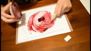 Making Watercolor Paint From Beet Vegetables (ASMR- No Talking)