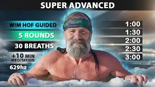 Super Advanced Wim Hof Guided Breathing | 5 Rounds - 30 Breaths | 10 min Meditation | 629hz