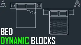 Создание динамических блоков кровати — AutoCAD