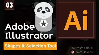 Adobe Illustrator Training - Lecture 3 - Basic shape tool. Creating basic illustration of panda