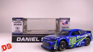Обзор литой машины NASCAR 2025 DANIEL SUAREZ FREEWAY INSURANCE BLUE CHEVROLET DIECASTBUFFET 1/64